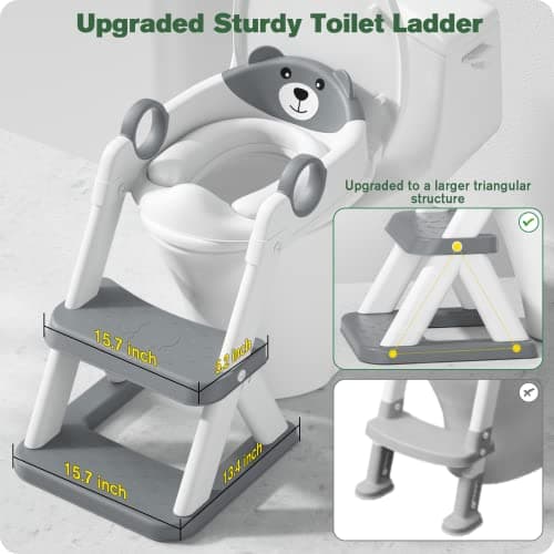 Réducteur WC Rabb 1st avec escalier réglable 6 hauteurs