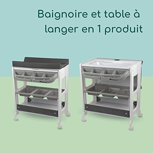 Bebeconfort Dolphy Baignoire et Table à Langer 2 en 1