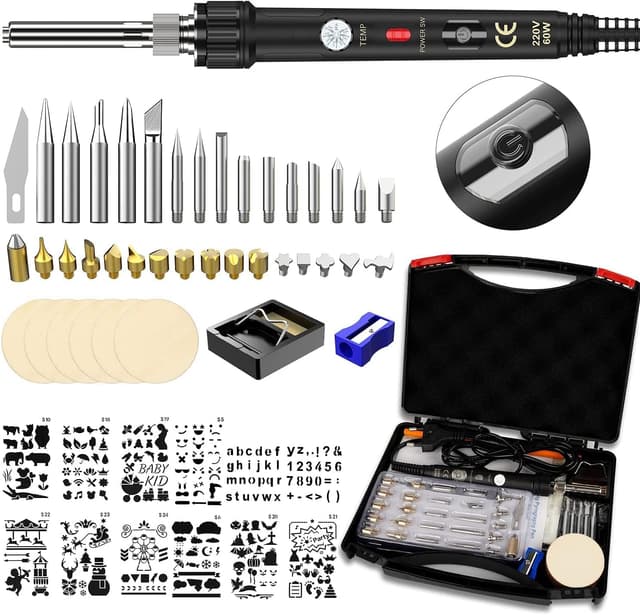 Kit Pyrogravure ockered 52 en 1 - 60W Température Réglable