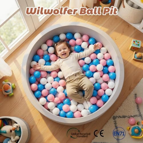 Piscine à balles mousse Wilwolfer 1U-10KY-MQ02 sans balles