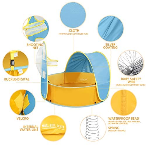 Piscine à balles pop-up Peradix P462169 sans balles