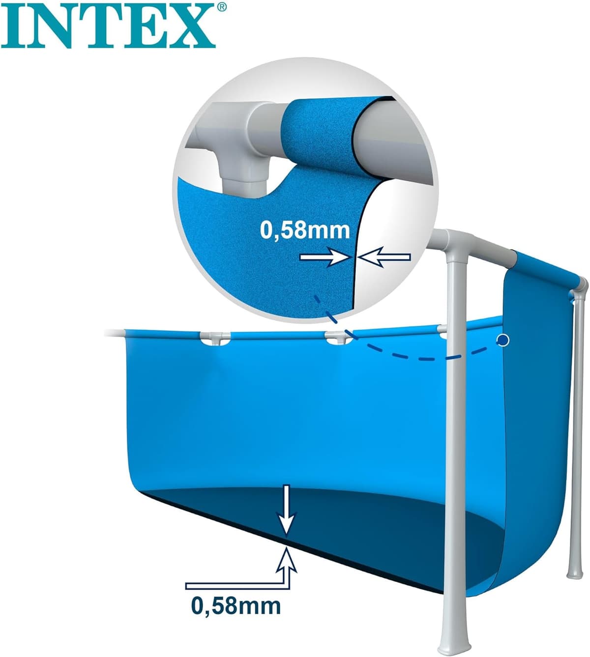 Piscine Intex Prism Frame Rectangulaire 4m x 2m