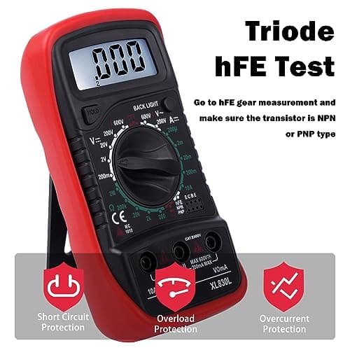 Multimètre Aeyytoe Numérique Portable LCD Bleu CA/CC