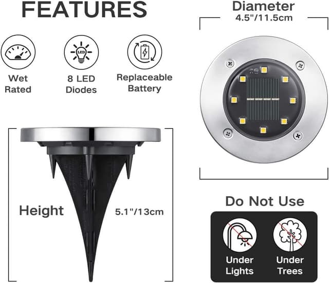 Lampes Solaires Extérieures Joomer - 12 Pièces