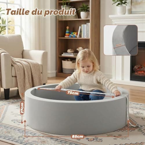 Piscine à balles mousse Wilwolfer 1U-10KY-MQ02 sans balles