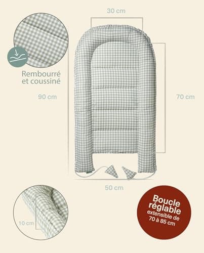 Nid bebe 90x50 cm Mint Tea molis co