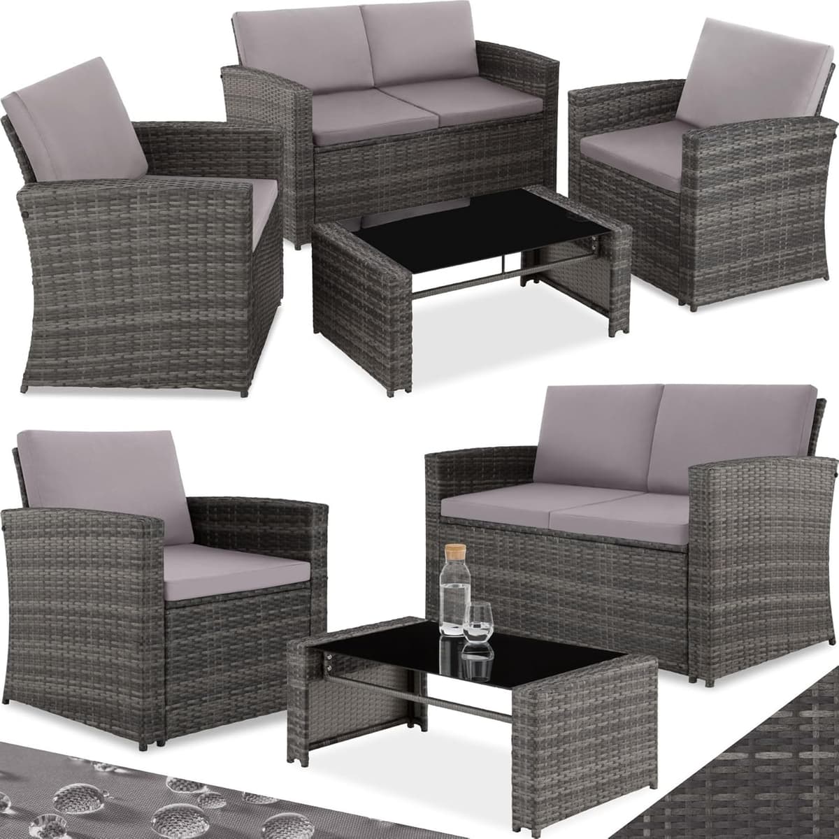 Salon de Jardin 4 Places TecTake®