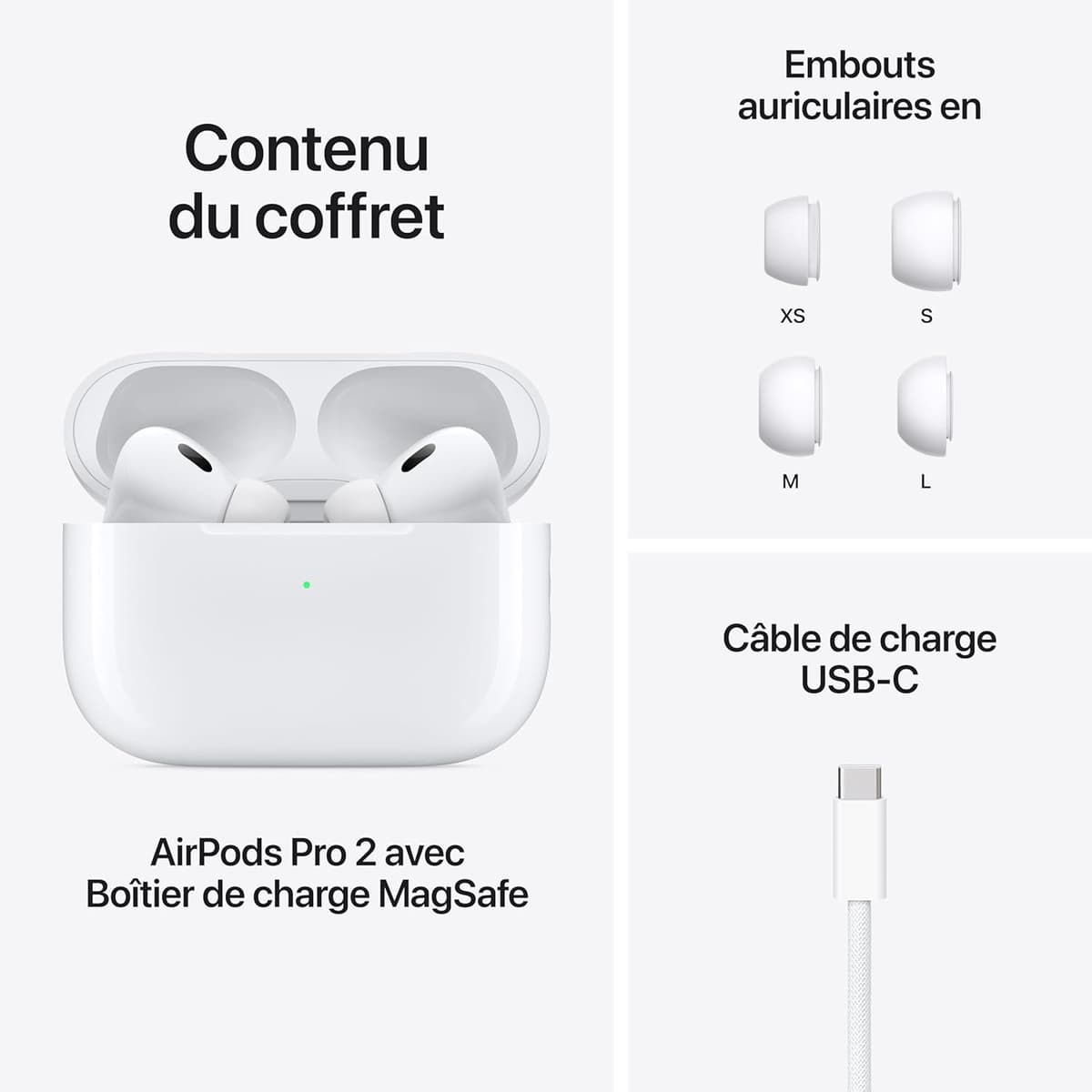 Apple AirPods Pro 2 - Écouteurs sans Fil avec Réduction de Bruit