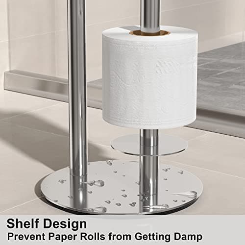 Support Papier Toilette Autoportant Inox 3 Rouleaux