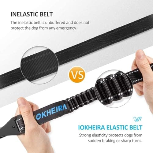 Ceinture sécurité chien IOKHEIRA réglable 50-80 cm