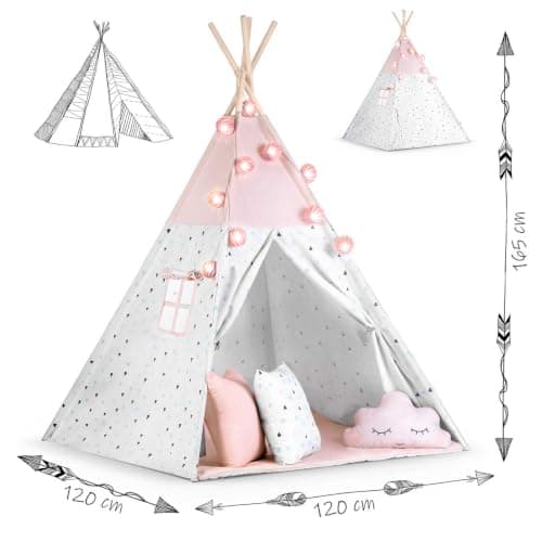 Tipi enfant Nukido 740022 coton et pin avec stabilisateur