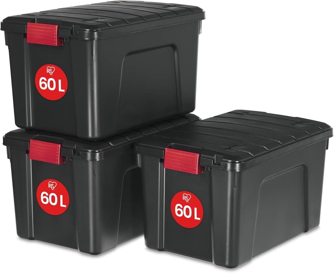 Boîtes de Rangement Iris Ohyama 60L - Lot de 3