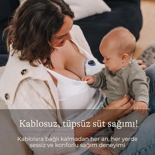 Tire-lait mains libres double sans fil Lansinoh