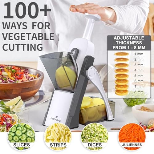 Mandoline ONCE FOR ALL Cuisine Multifonction Inox Gris