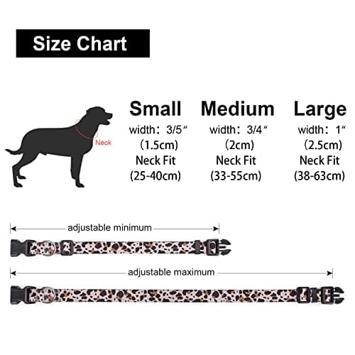 Collier nylon Suredoo léopard S, chien en laisse détendue