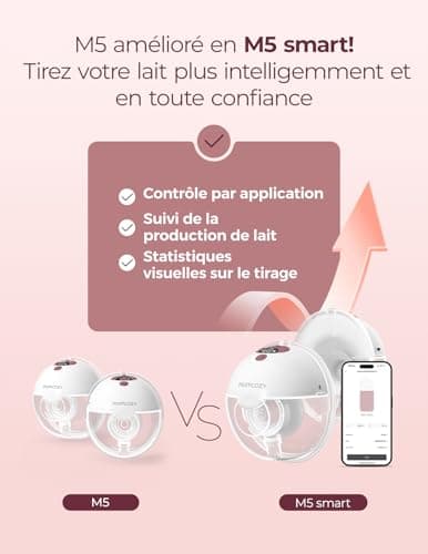 Tire-lait électrique double Momcozy M5-Smart avec app