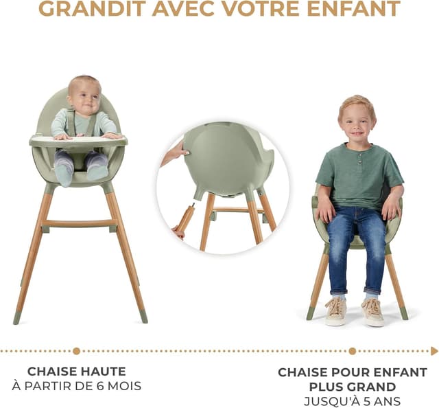 Kinderkraft FINI 2 Chaise Haute Bébé 2 en 1