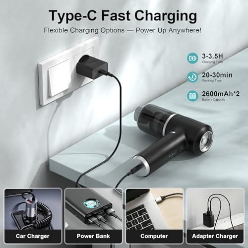 Aspirateur Voiture 30000Pa Piarhlie Sans Fil