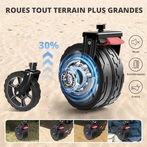 Chariot de Plage SLIDBEAT 330 L - Roues 18 cm