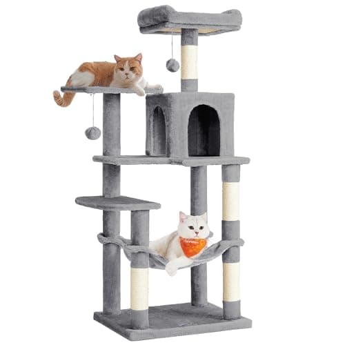 Arbre à chat Feandrea 143 cm avec hamac et niche