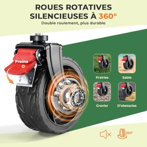 Chariot SLIDBEAT Toile Lavable - Double Frein 150 kg