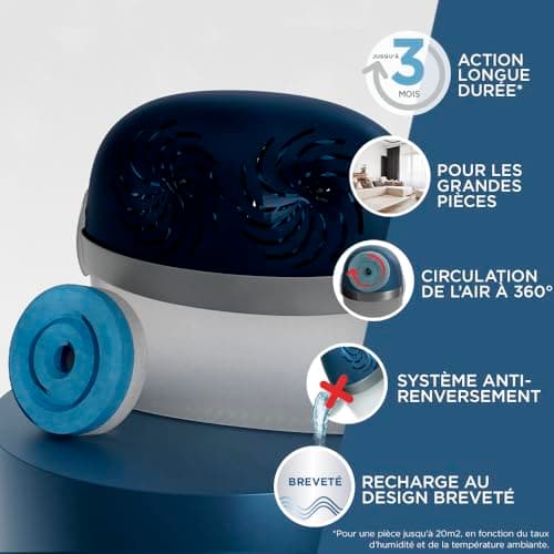 Absorbeur d'humidité Rubson AERO 360 40 m² sans courant