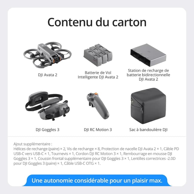 DJI Avata 2 Fly More Combo: Drone FPV 4K