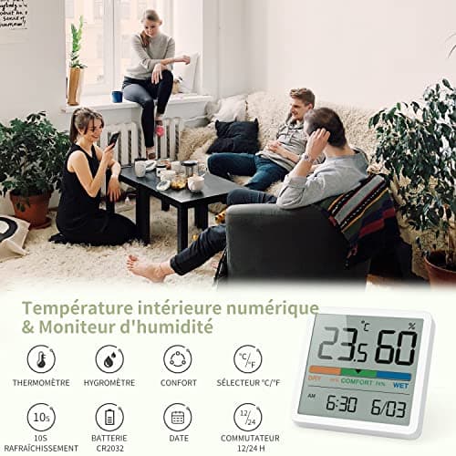 NOKLEAD Hygrometre Interieur Numerique