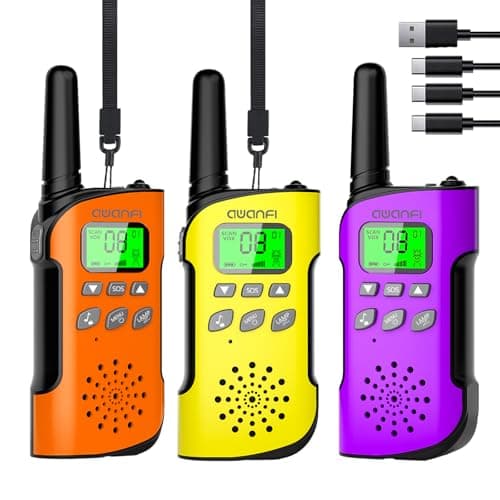 Talkie-walkie AWANFI rechargeable 8 canaux lot de 3
