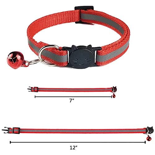 Collier chat Dr.JIEER lot de 6 à boucle clip 20-32 cm