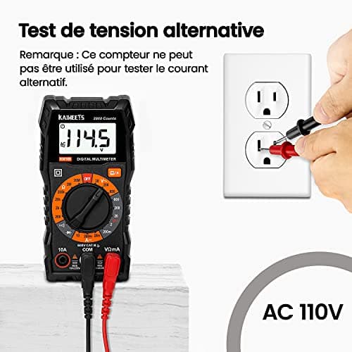 KAIWEETS Multimètre Numérique 2000 Comptes