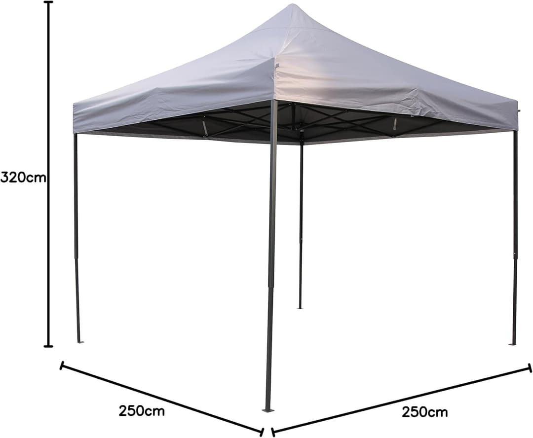 Tonnelle Pliante 3x3m  All Seasons Gazebos - Gris Métal