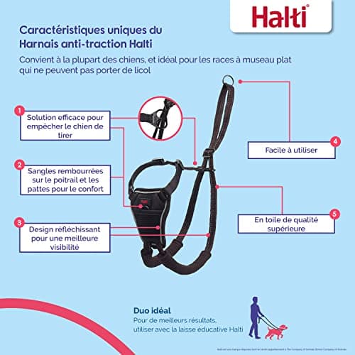 Harnais Anti-Traction Halti - Taille M Noir