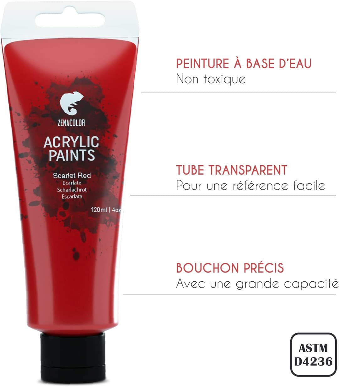Peinture Acrylique Zenacolor - Kit 24 Tubes 120ml