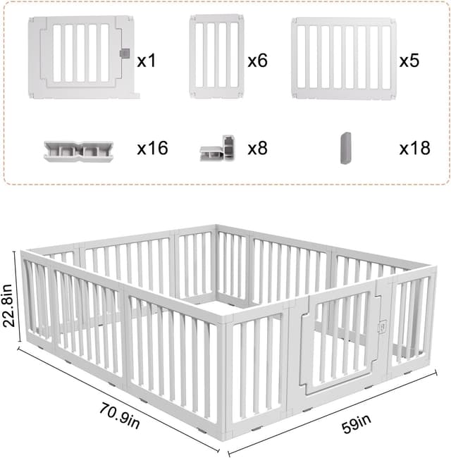 Parc Bébé Gupamiga 150x180cm -  Espace Jeux Sécurisé