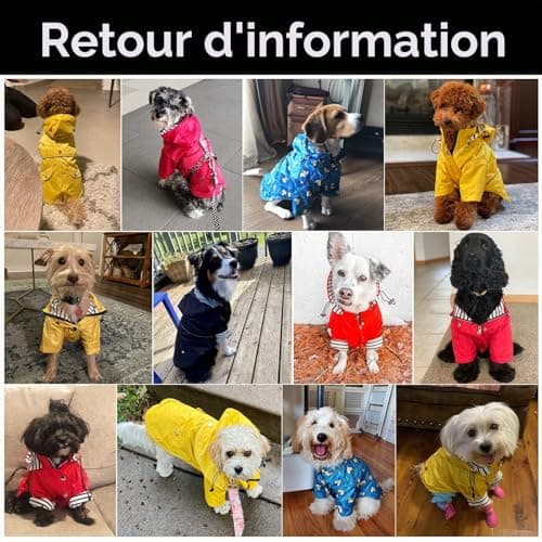 Imperméable chien Morezi zippé à capuche amovible