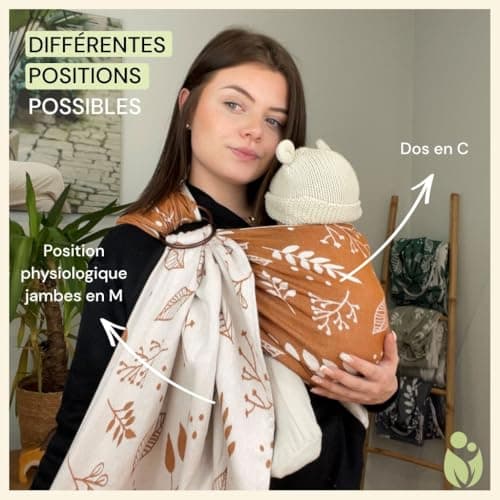 Ring Sling Naturioù Jacquard Coton Sans Nœud