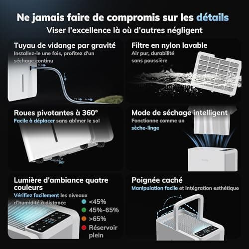 Déshumidificateur AEOCKY Boreas 25 L/j 50 m²