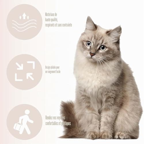 Sac à dos pliable pour chat tintoke 35 x 35 x 25 cm