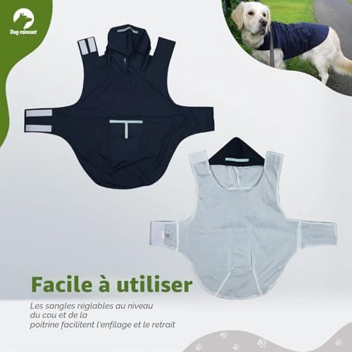 Imperméable Zellar à capuche pour chien moyen à grand