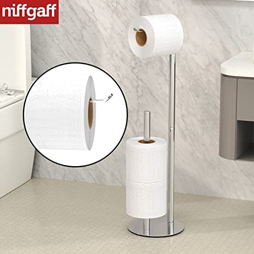 Support Papier Toilette Autoportant Inox 3 Rouleaux