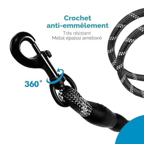 Laisse corde Edipets EDI-C015 2,2 m réfléchissante