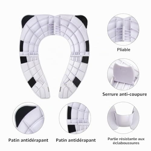 Réducteur WC pliable Pejoye Panda pour le voyage