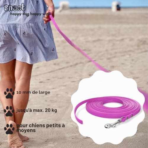 Longe SNOOT 10 m extra-étroite 10 mm pour petit chien