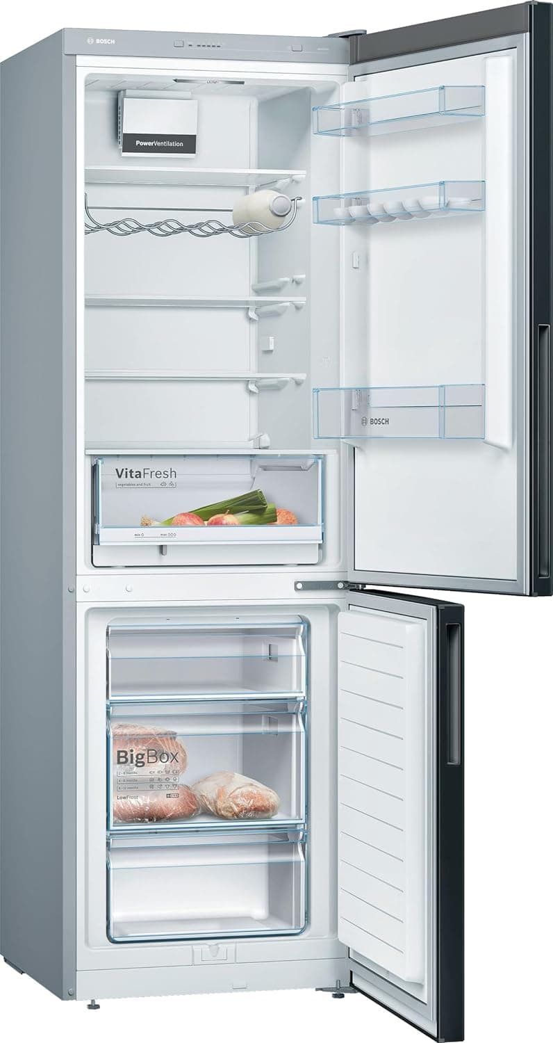 Bosch KGV36VBEAS: Réfrigérateur Congélateur Noir - Offre Exclusive