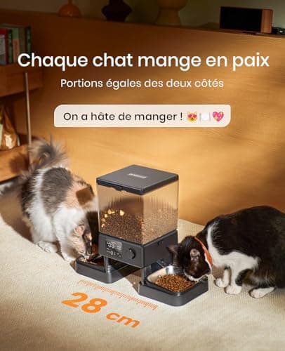 Distributeur Croquettes oneisall 5 L Double 2 Bols