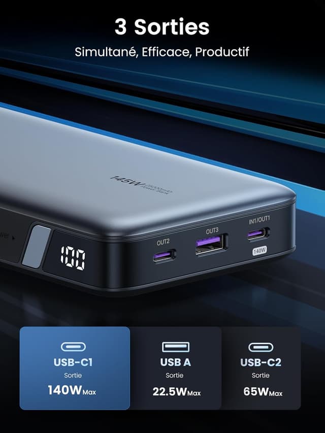 UGREEN Nexode 140W Batterie Externe 25000mAh