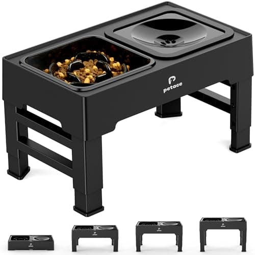 Gamelle Surélevée Petace 4 Hauteurs Anti-Glouton Inox