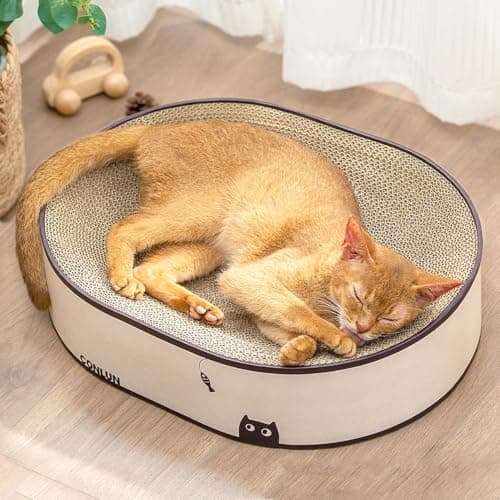 Griffoir Chat Carton Ovale Conlun 2-en-1 43 cm