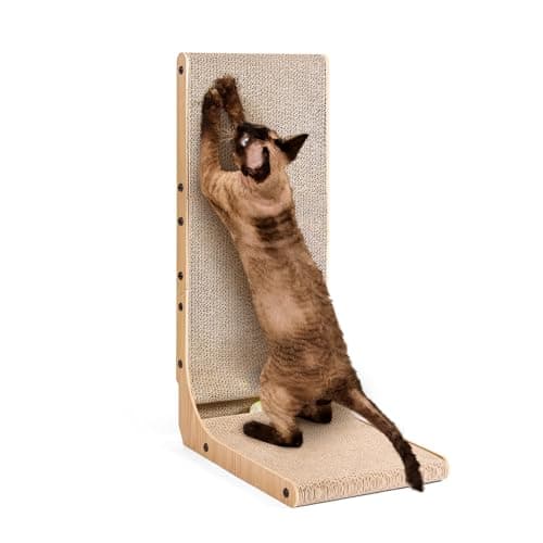 Griffoir en L EHEYCIGA 68 cm en carton ondulé
